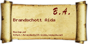 Brandschott Aida névjegykártya